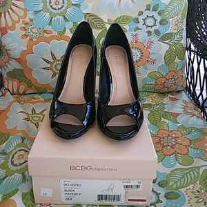 Black Paten Leather Pumps